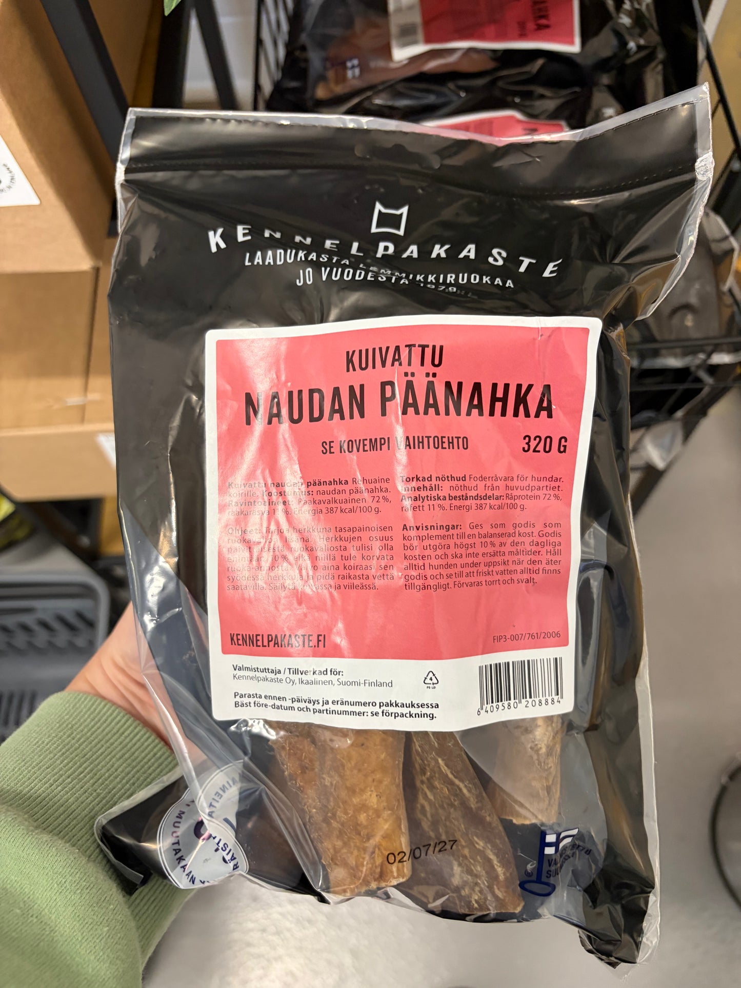 Kuivattu naudan päänahka 320g