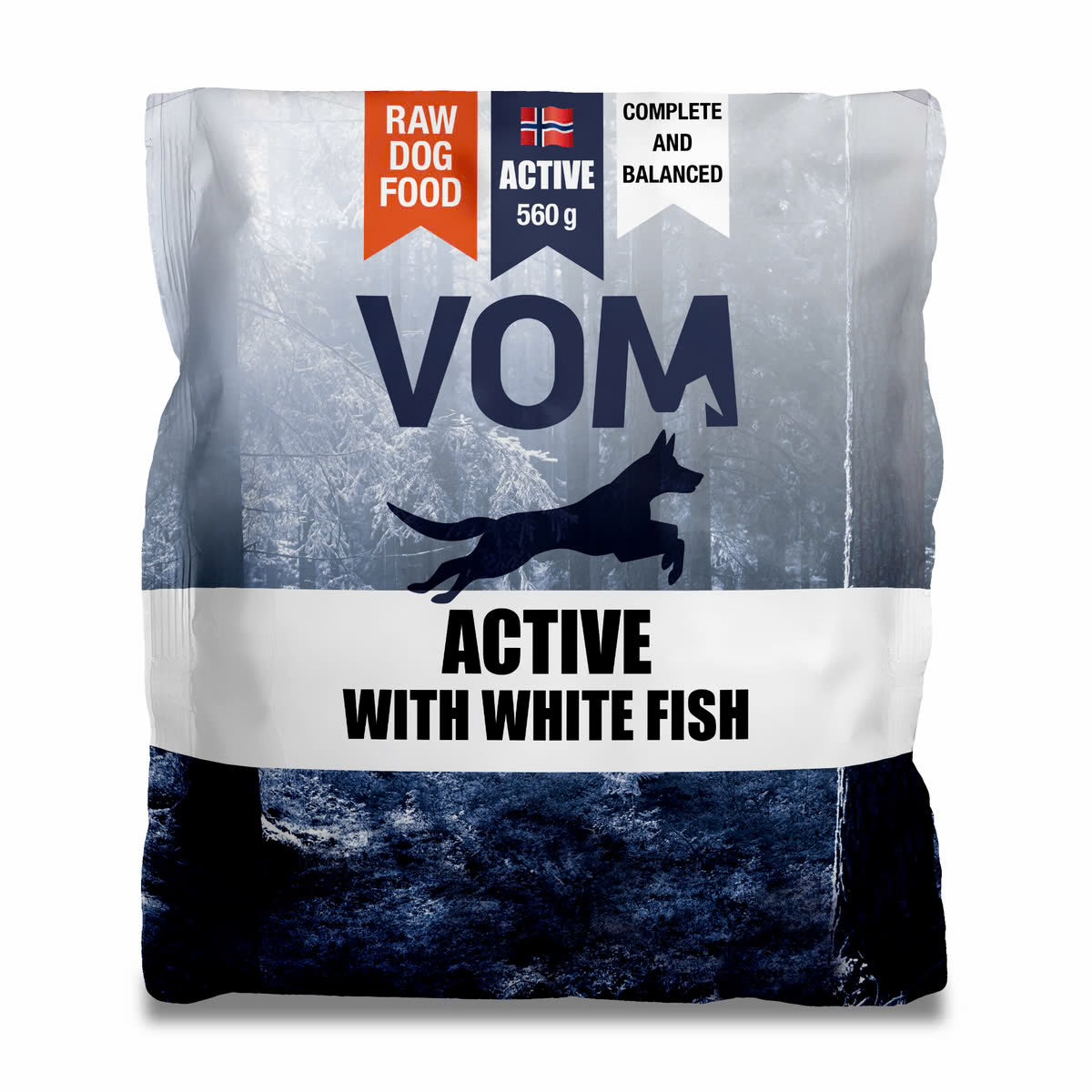 Vom Active Valkoinen kala 560g (VOM-pakastin)