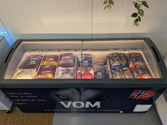 VOM Kissan raakaruoka Kana-Lohi 320g (VOM-pakastin)