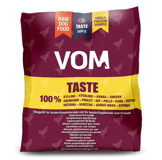 VOM Taste Kana raakaruoka pullat 560g (VOM pakastin)
