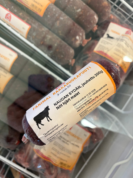 UUTUUS Naudan sydän, jauhettu 200g (E)