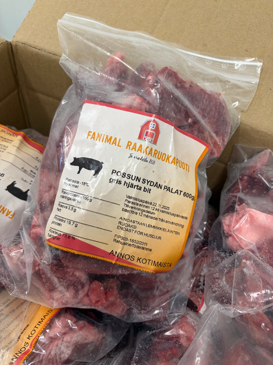 Porsaan sydän pala 600g (E)