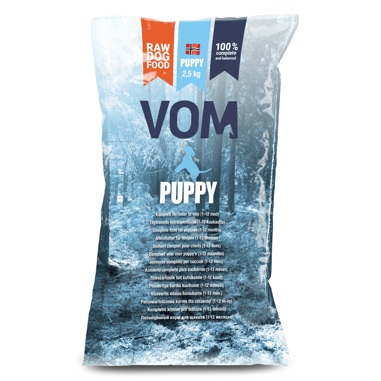 Vom Puppy pullat 2,5kg (VOM-pakastin)