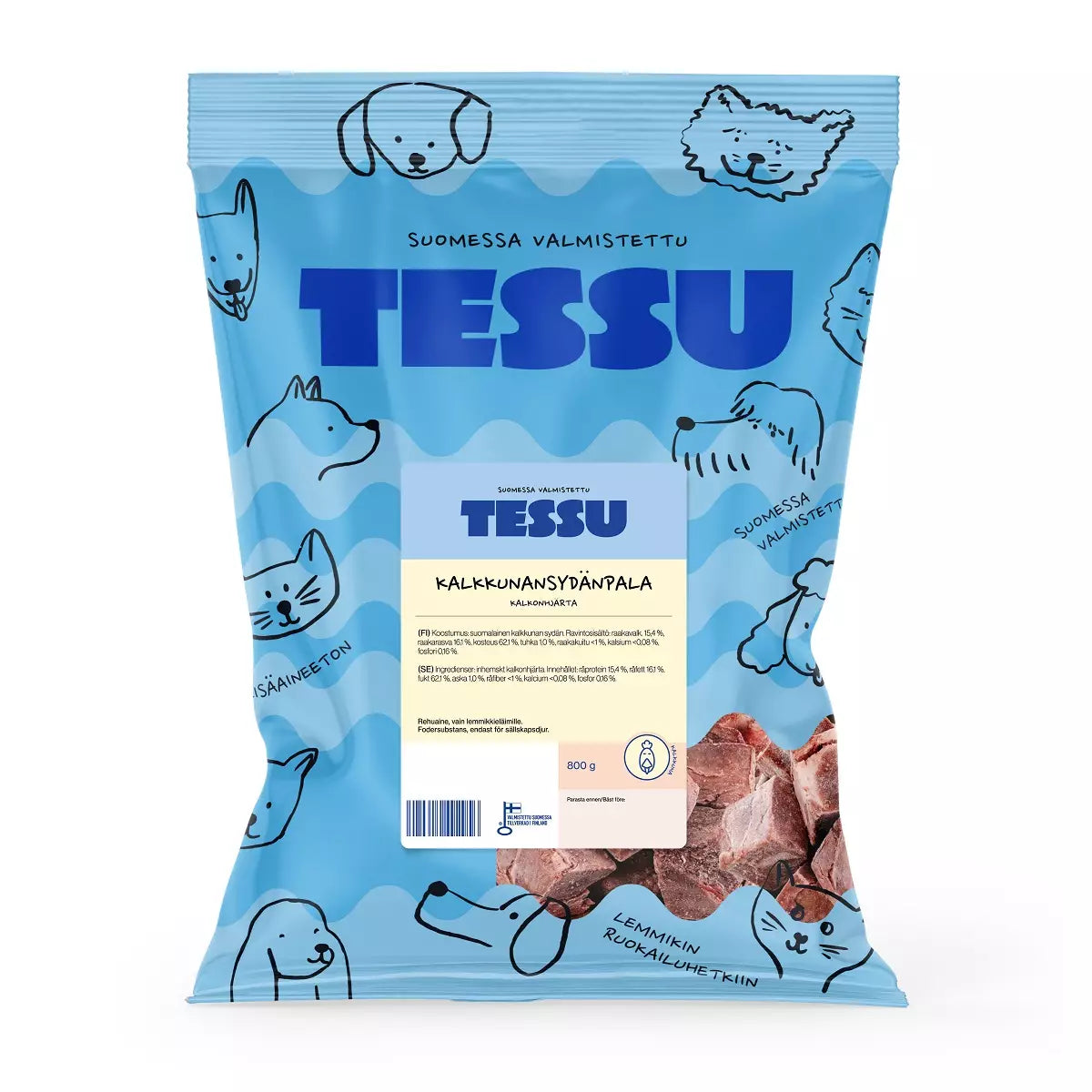 UUTUUS Tessu Kalkkunansydänpala 800g (A)