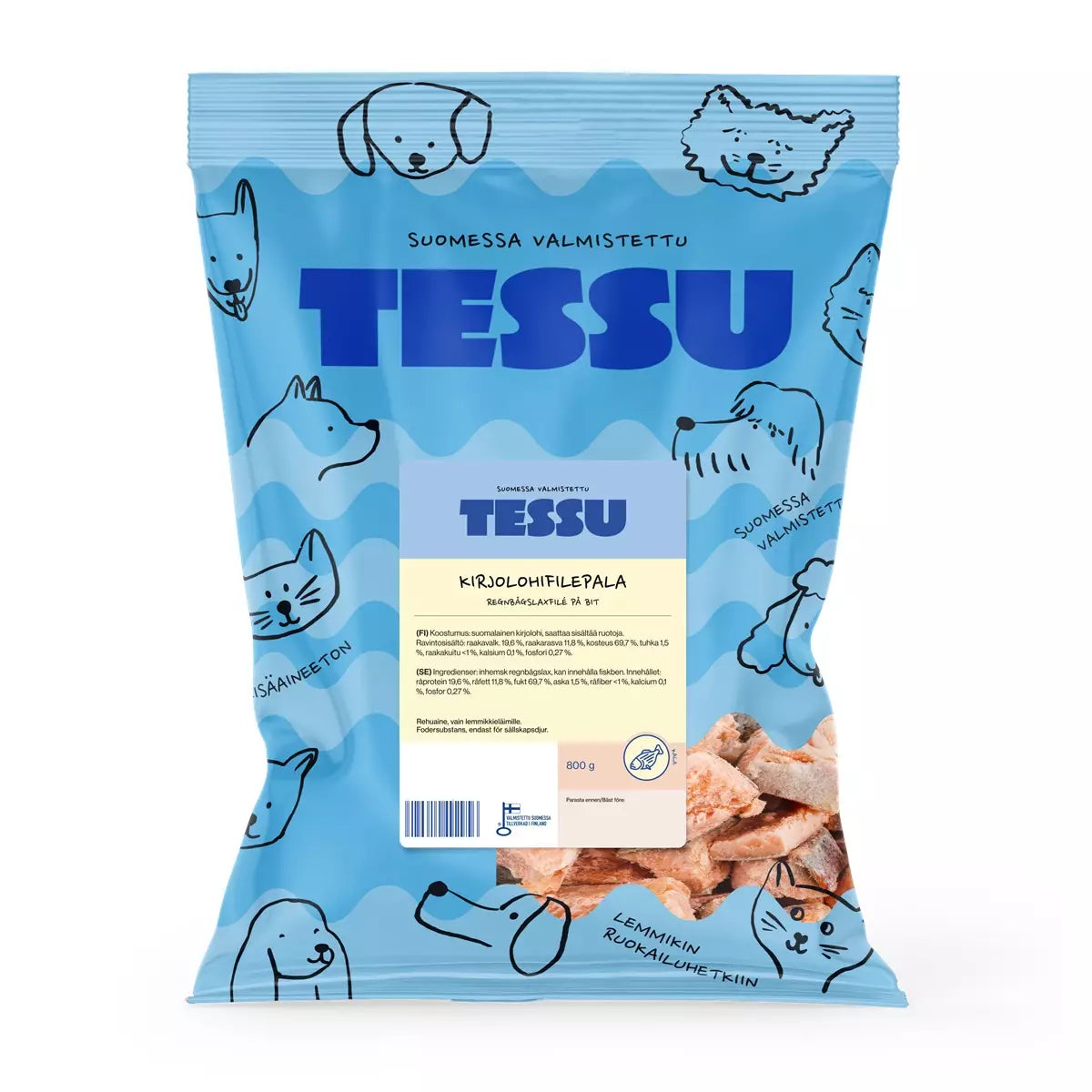 UUTUUS! Kirjolohifilepalat 800g (B)